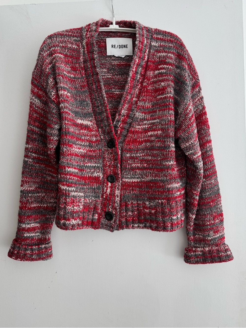 Re/Done Red Multi Women's Knit Sweater